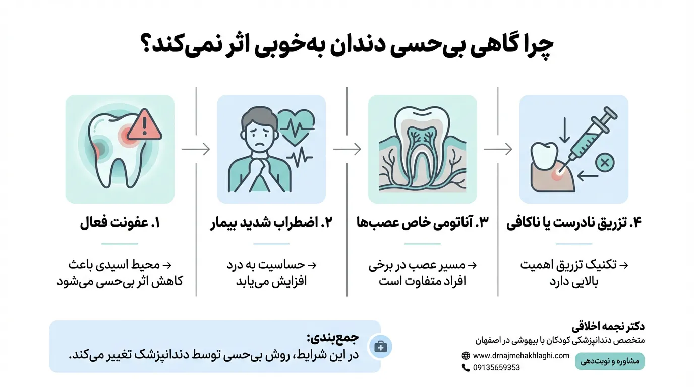 چرا گاهی دندان در دندانپزشکی بی حس نمی شود؟