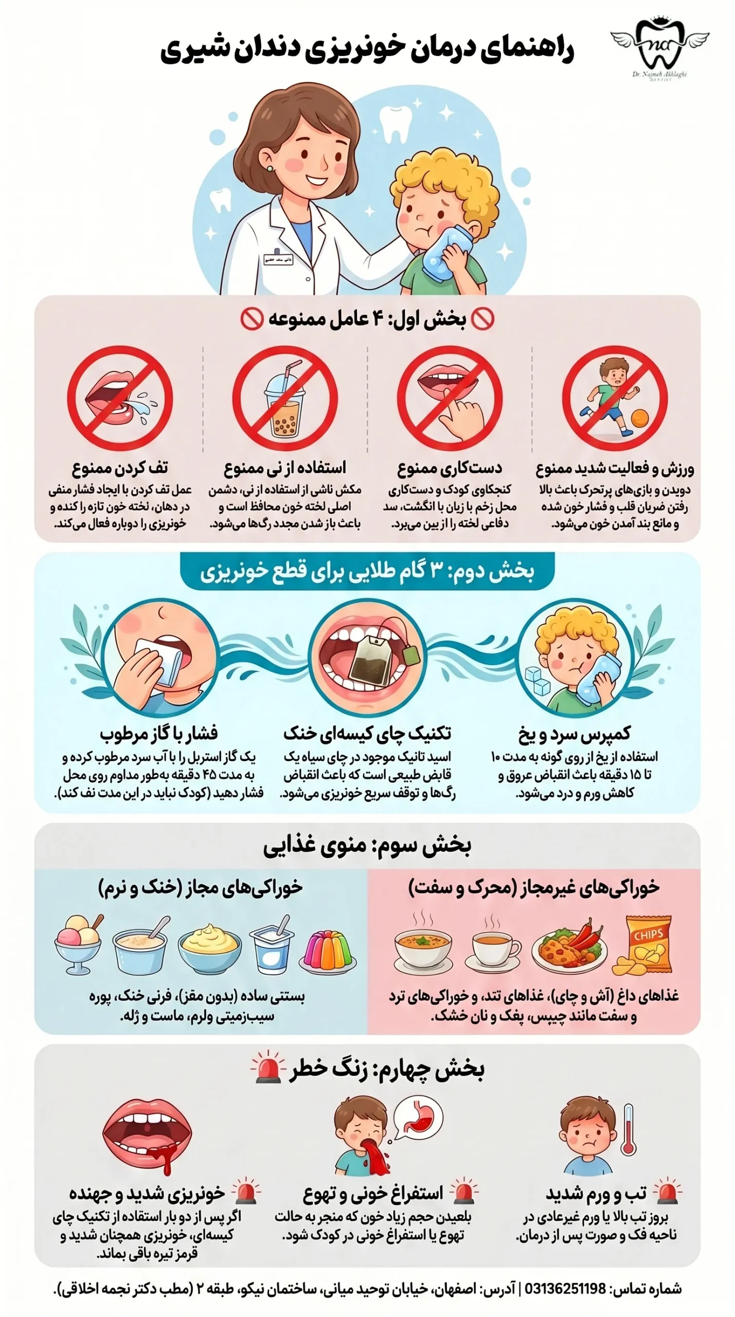 علت و راه‌های درمان خونریزی بعد از کشیدن دندان شیری کودکان
