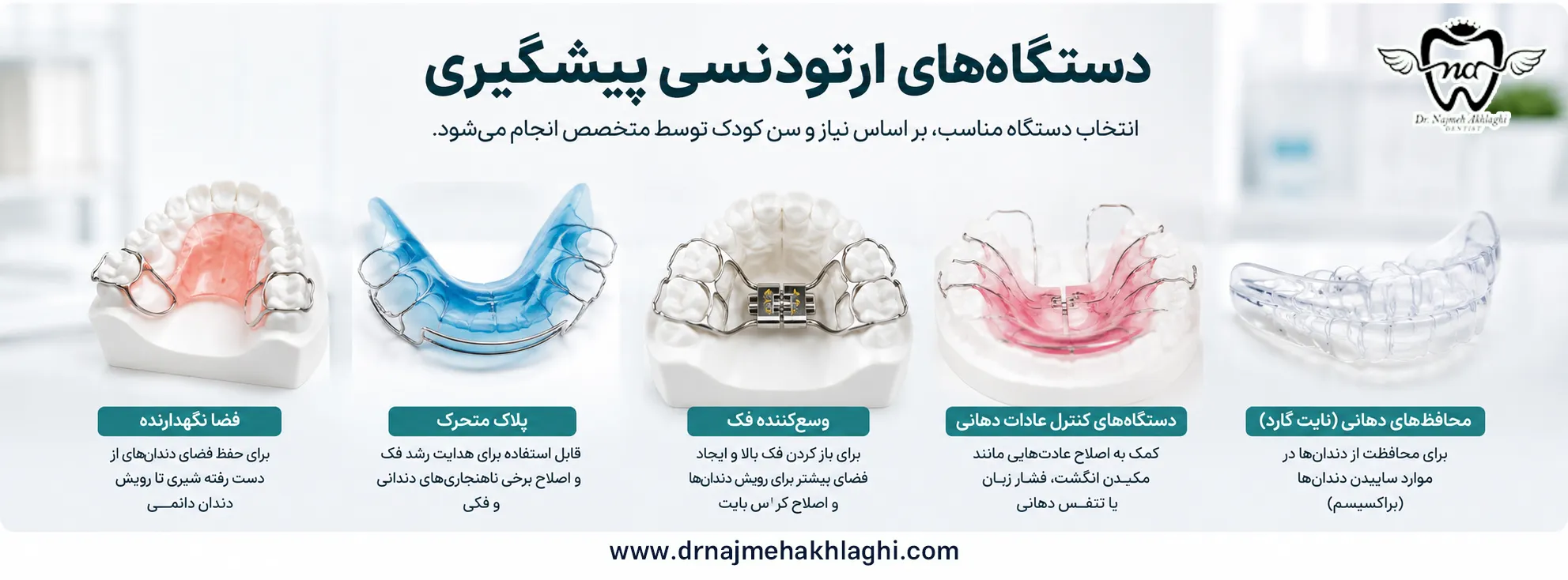 انواع دستگاه های ارتودنسی پیشگیری