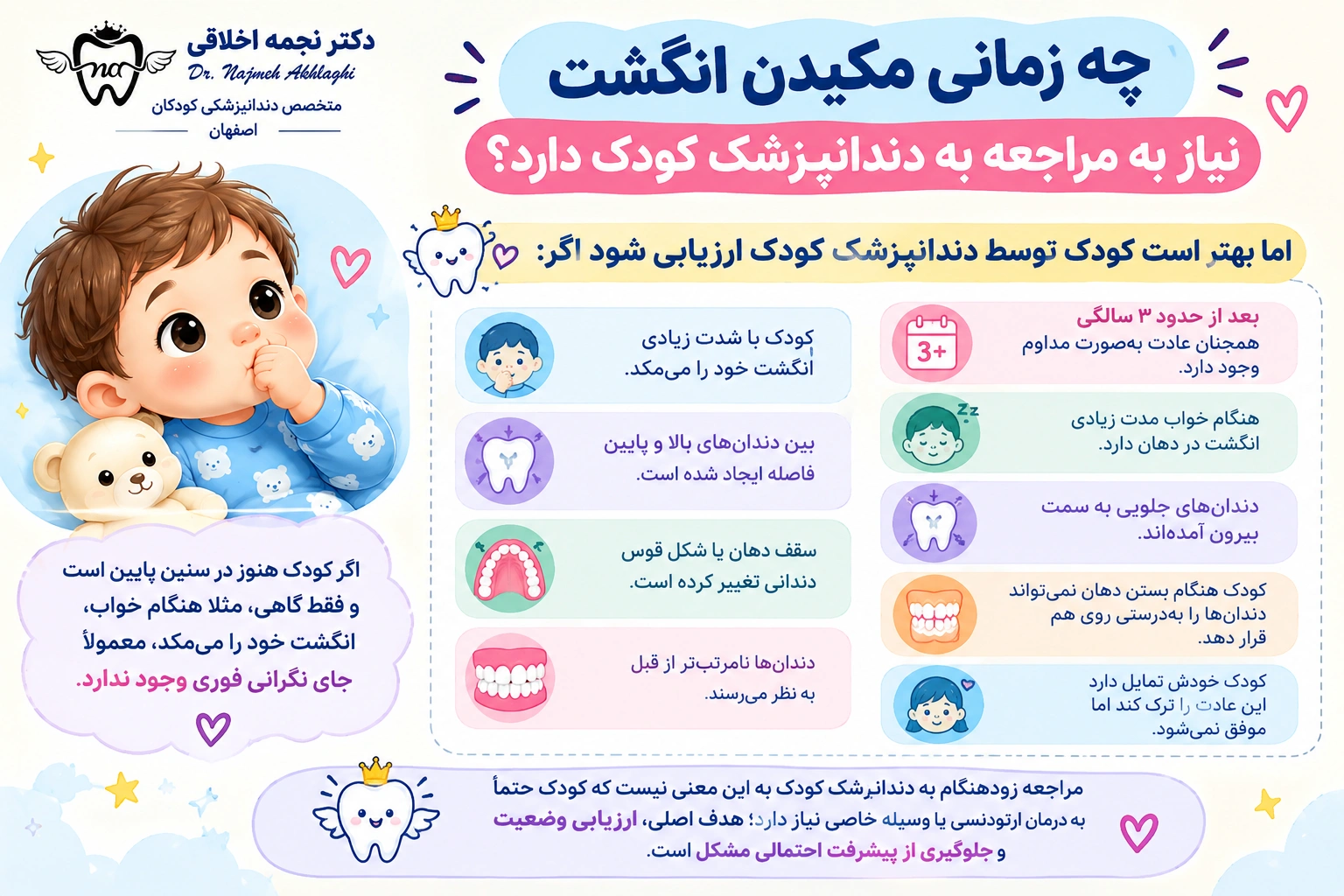 چه زمانی مکیدن انگشت نیاز به مراجعه به دندانپزشک کودک دارد؟